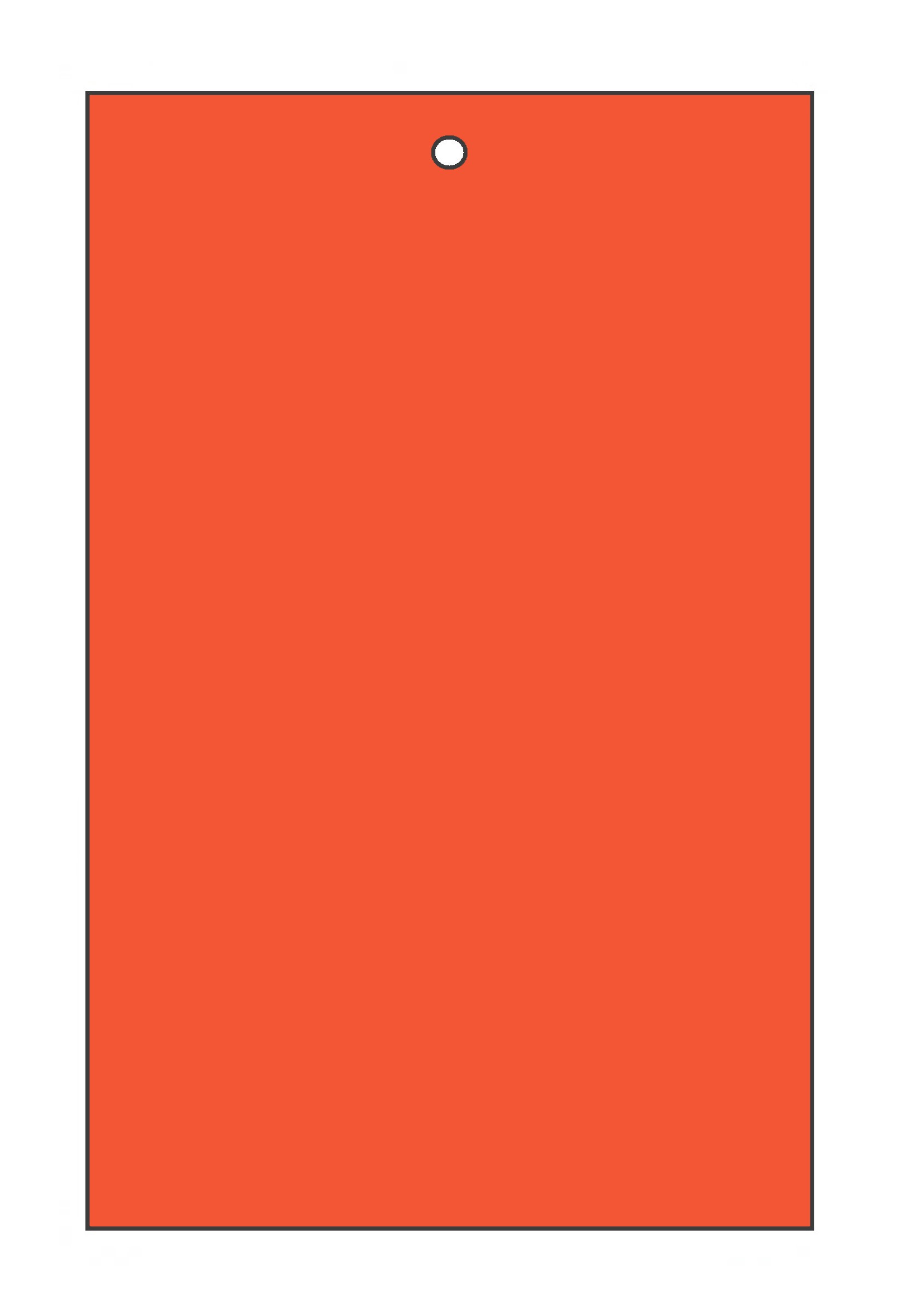 Blank Cards Tags Bright Red Orange Fluorescent with hole, no string